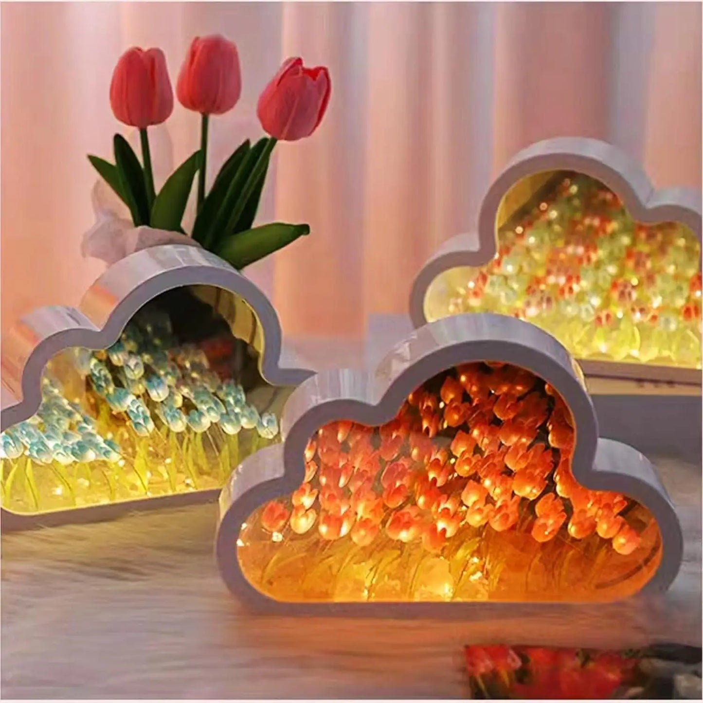 CloudGlow — DIY Tulip Mirror Night Light